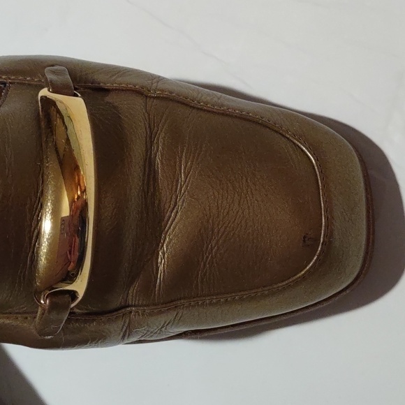Stuart Weitzman Gold Loafers - Picture 3 of 13